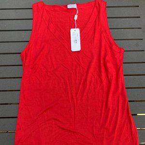 Akris Punto Red V Neck Tank. New with Tags 14